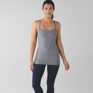 Lululemon power Y heathered grey sz 4